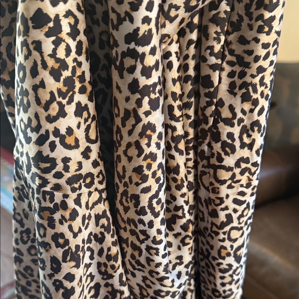 Chico's Black and Cream Leopard A-Line Skirt - Picture 2 of 3